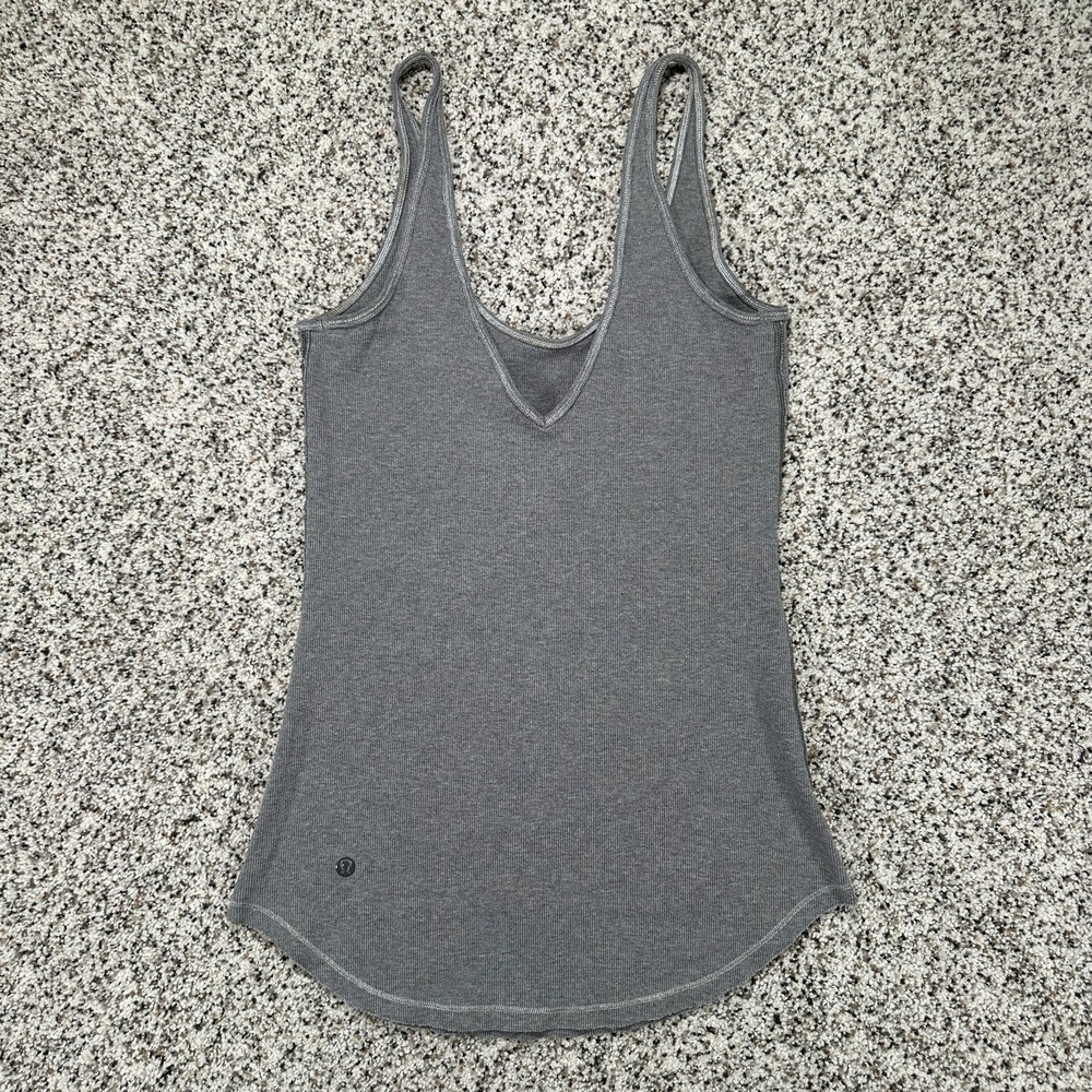 Lululemon Womens Mudra Tank Top Gray Size 4 Modal French Terry